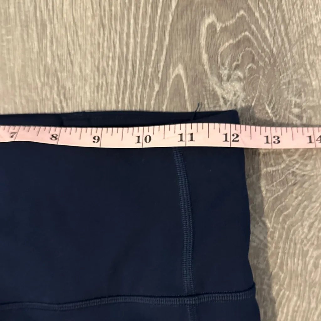 Lululemon 4 Pace Rival High Rise True Navy Crop Athletic Workout Women Leggings - Image 4