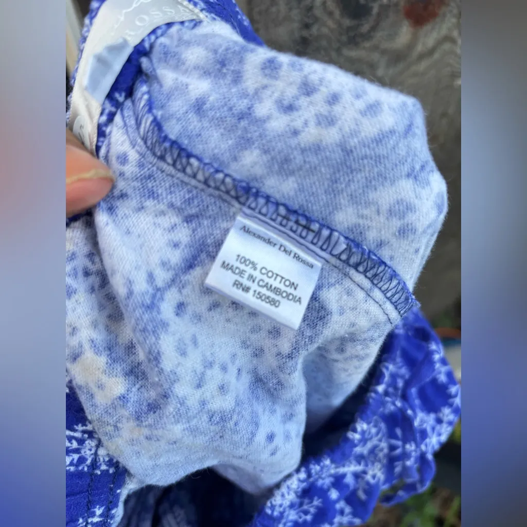 ADR Women ‘s Soft Warm Fleece Pajama Pants long Lounge Bottoms Royal Snowflake Blue Size M - Image 7