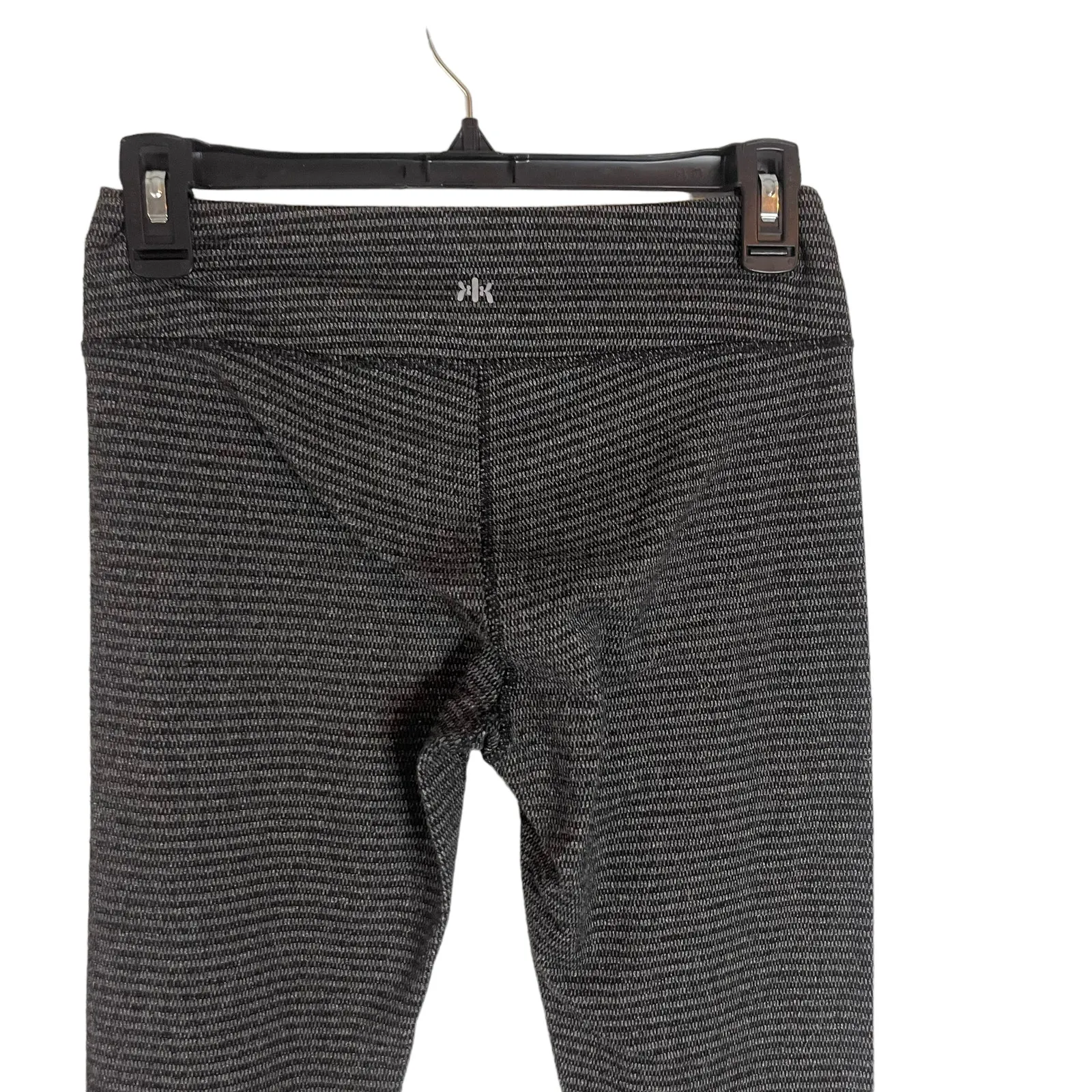 Kyodon Women's Size Small Striped Black Grey Thermal Leggings‎ - Image 4
