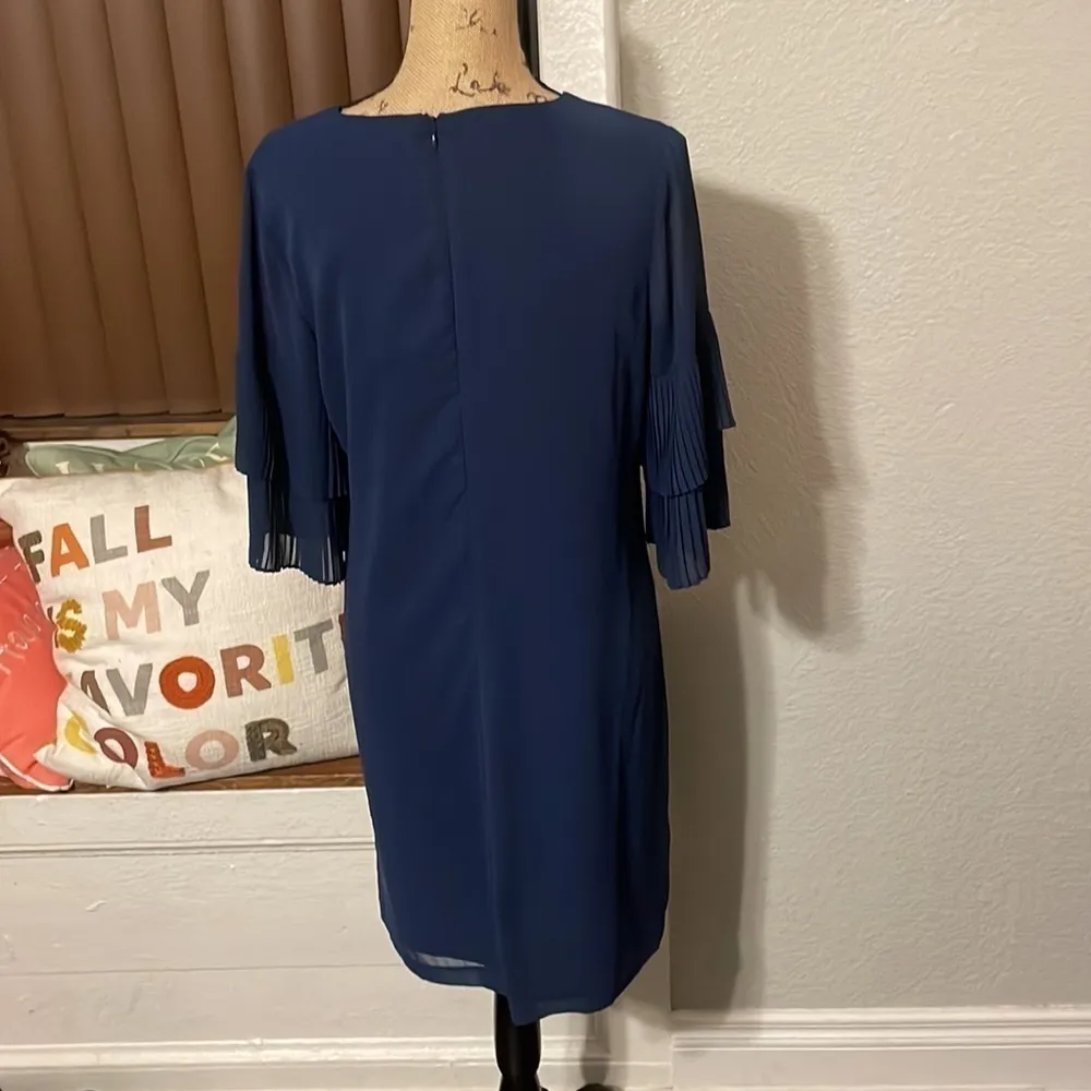 Navy Sam Edelman sheath dress with amazing statement sleeves. NWT - Image 5
