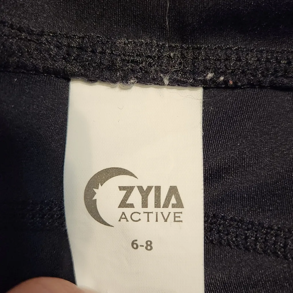 Zyia Active Womens Black Girls Night Out Luxe Hi-Rise Size 6-8 - Image 2