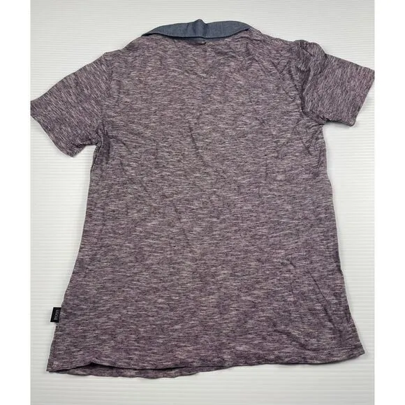 Hugo Boss Slim Fit Heathered Polo Shirt with Chambray Collar women's‎ M - Image 5