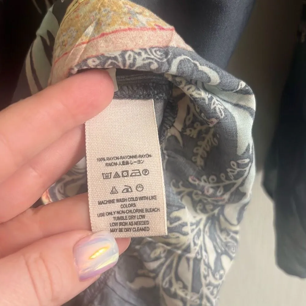 ✨Free People Sunset Dreams Printed Bell-Sleeve Sz Medium Tunic✨ - Image 11