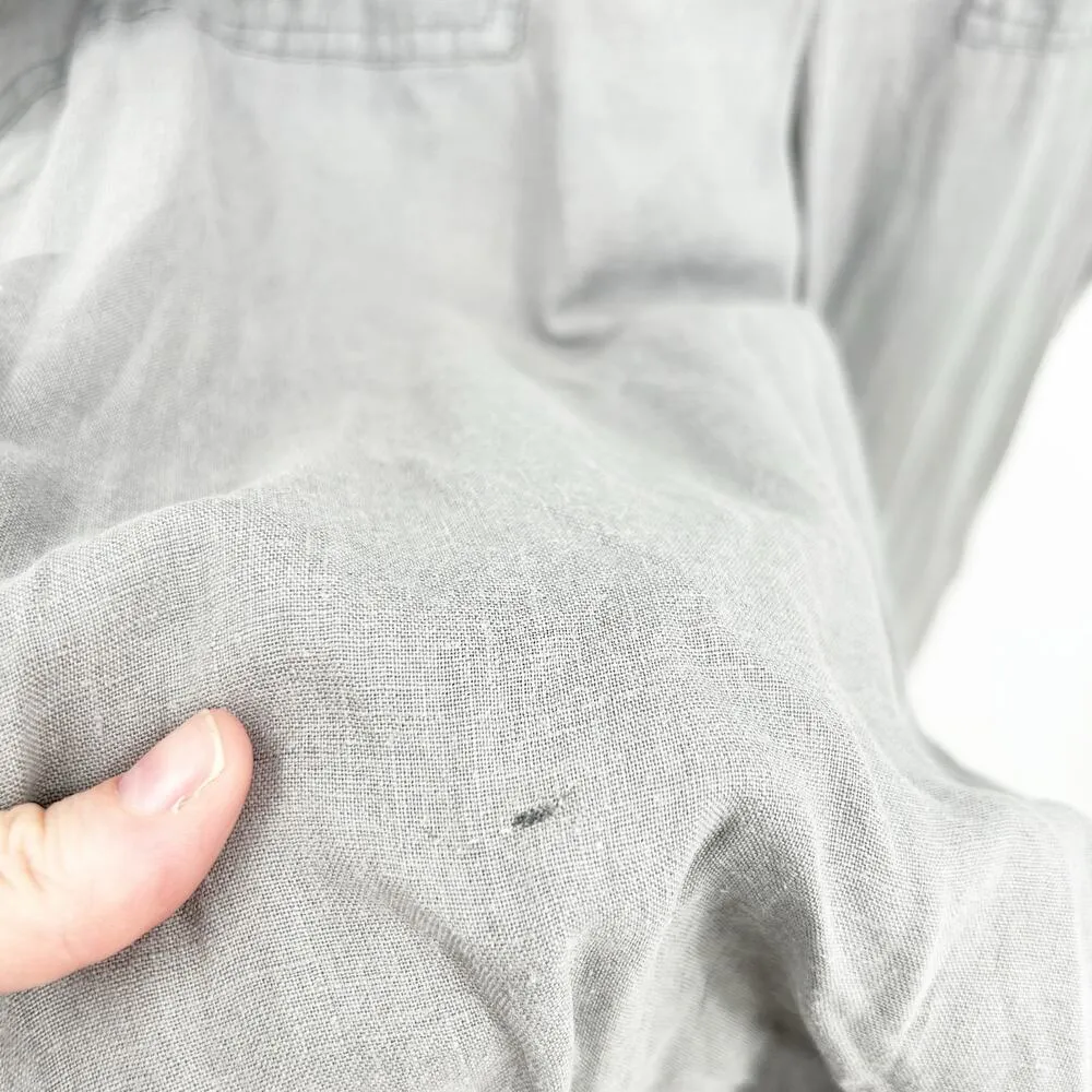 Zara Womens Boho Beachy Lillian 3/4 Sleeve Straight Leg 100% Jumpsuit Small Gray - Image 5