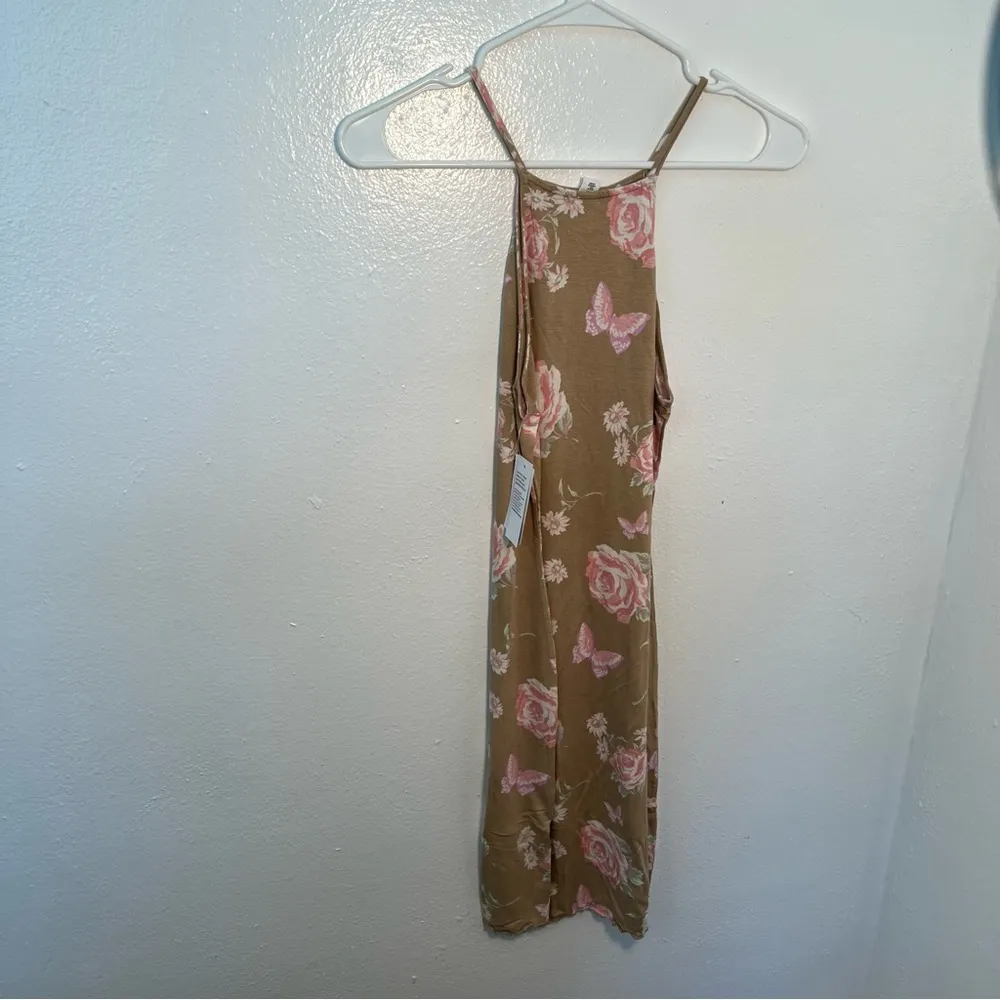 BP Sleeveless Knit Dress in Beige Anna Floral - Image 2
