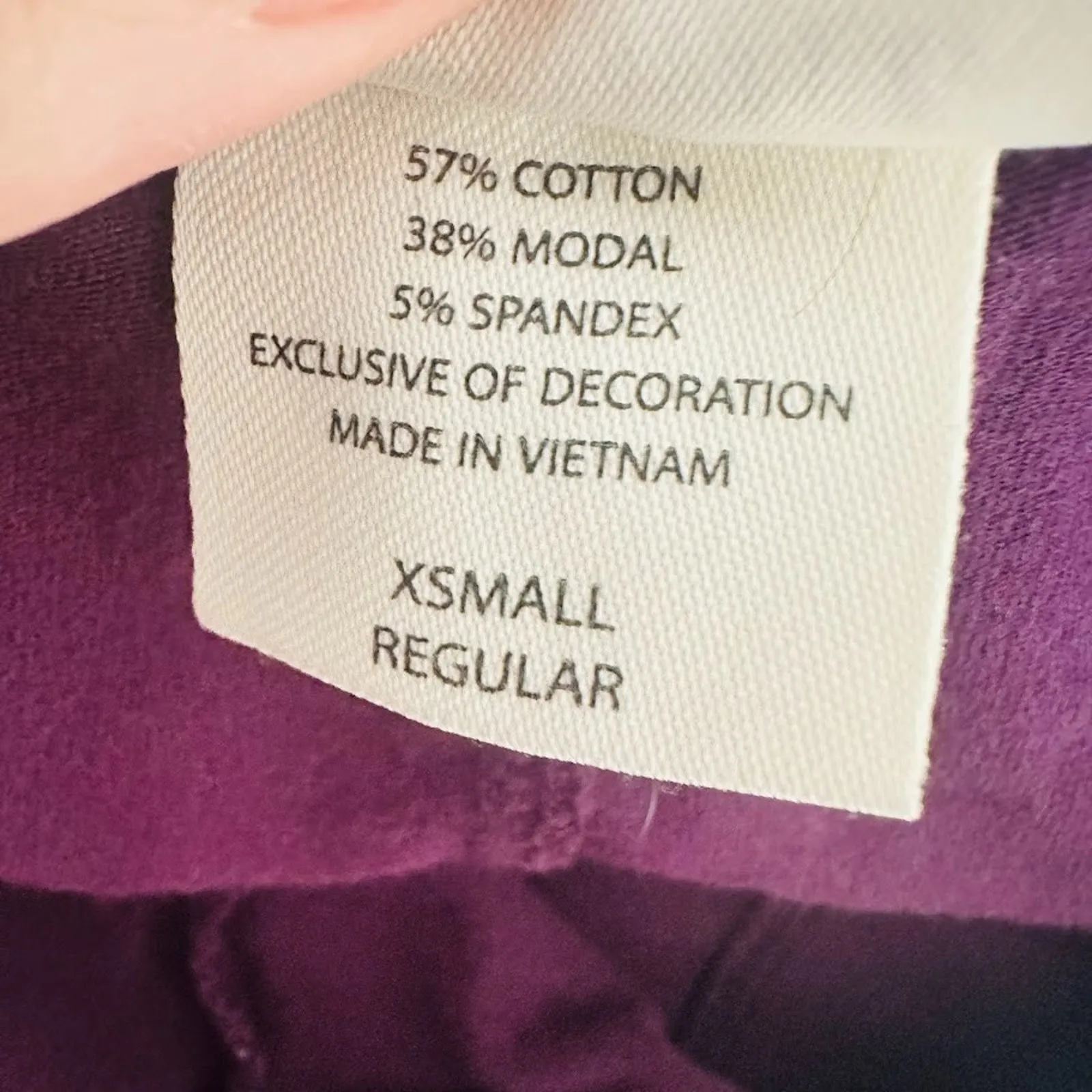 Soma Pajama Pants Size XS Ribbon Drawstring Lounge Purple Wine Champagne Fun - Image 5