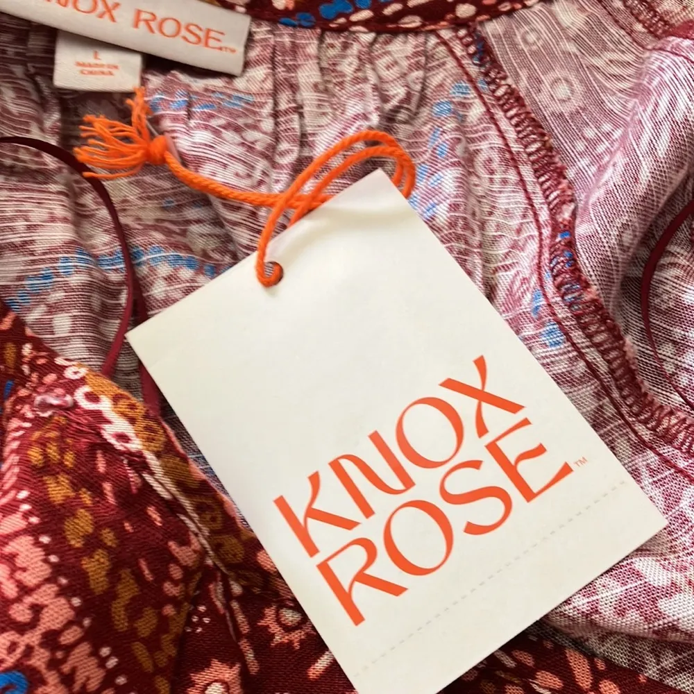 NWT Knox Rose boho drop sleeves button cuffs front covered button… - Image 6