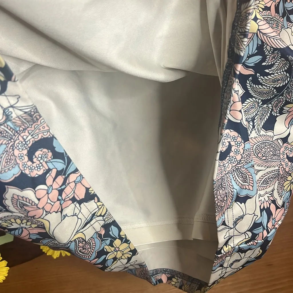 Tahari Sport Brami Bra Cami Blue Pink Paisley Floral Plus Size 3X Lined Tank - Image 4