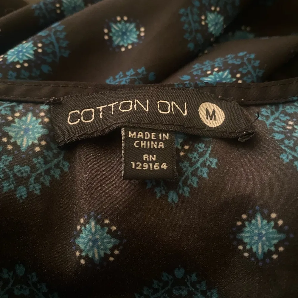 Cotton On Juniors Dress Tank Top Style M Medium Black & Blue Knee Length Midi - Image 6