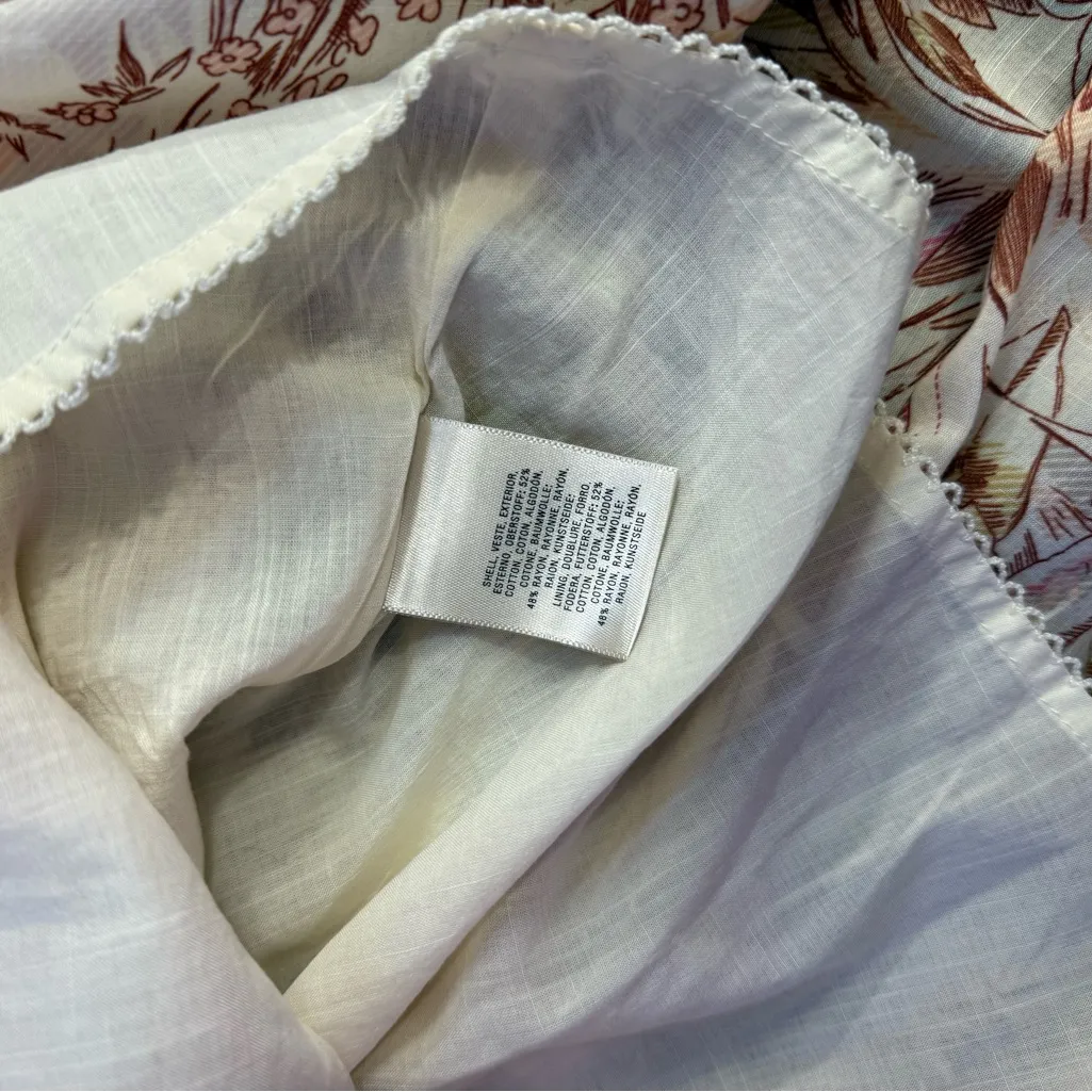 Anthropologie Adriana Floral High Low Flounced Midi Dress Size 16 💚🍄 - Image 13