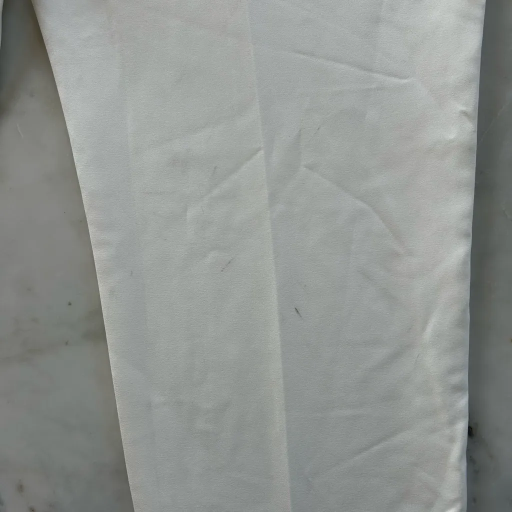 Lavish Alice High Waisted Taper Trousers in White Size 10 NWT Bridal Officewear - Image 8