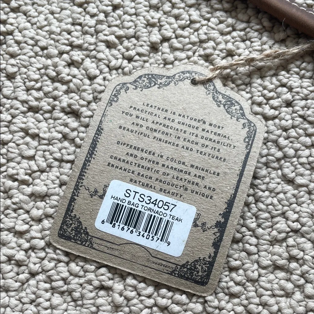 STS Ranchwear Brown and Black Leather Bag - Image 2