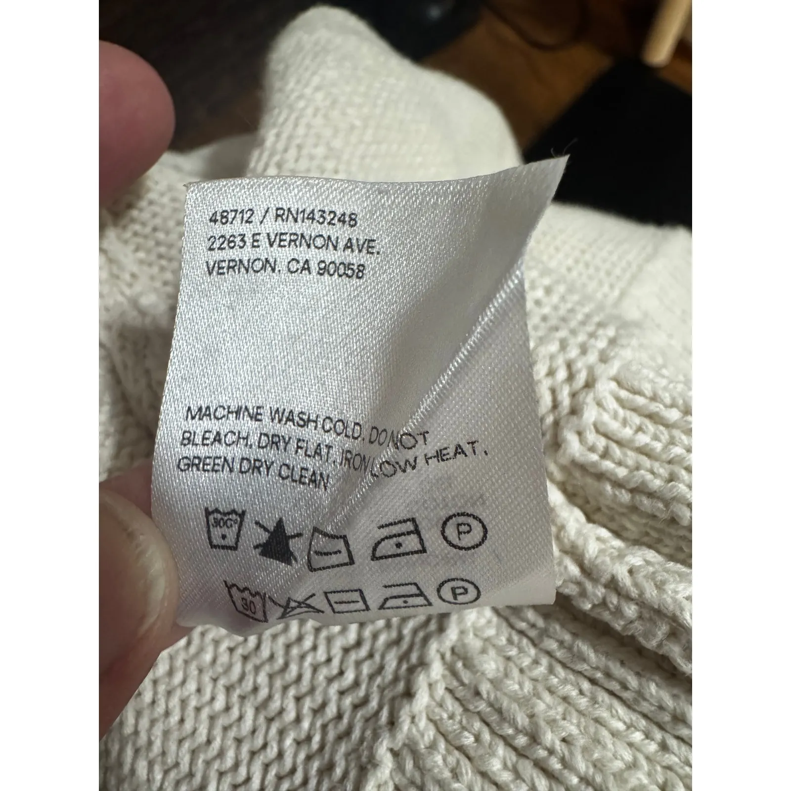 Reformation Francesco Organic Cotton Polo Sweater — XL — Ivory/Cream - Image 6