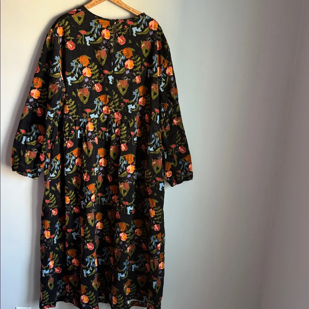 NEW Lucy & Yak Maeve Midi Dress in Black Wildflower print 22 Size undefined - Image 3