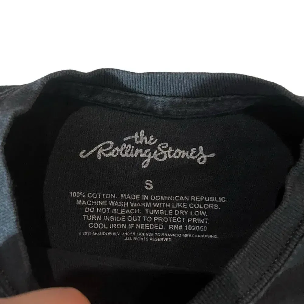 Rolling Stones Shirt Womens‎ Size Small Black Cut-Off Leopard Print Tongue - Image 2