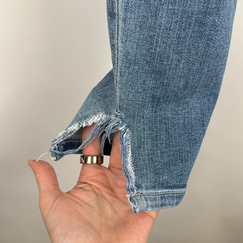 Current Elliott The Stiletto‎ Vent Hem Joey Blue Jeans 28 30x27 Light Wash - Image 4