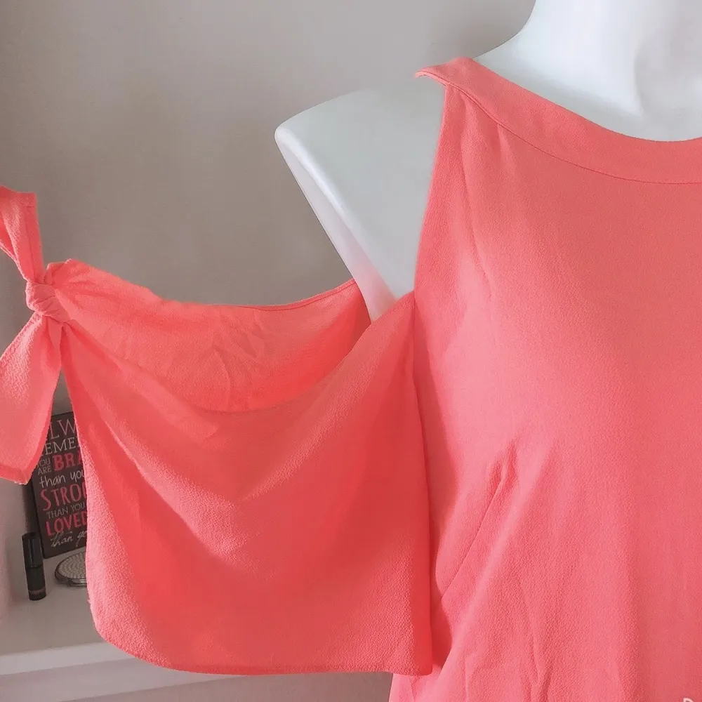 Maggy London Cold Shoulder Dress Coral Size 16 NWT $89.00 - Image 5