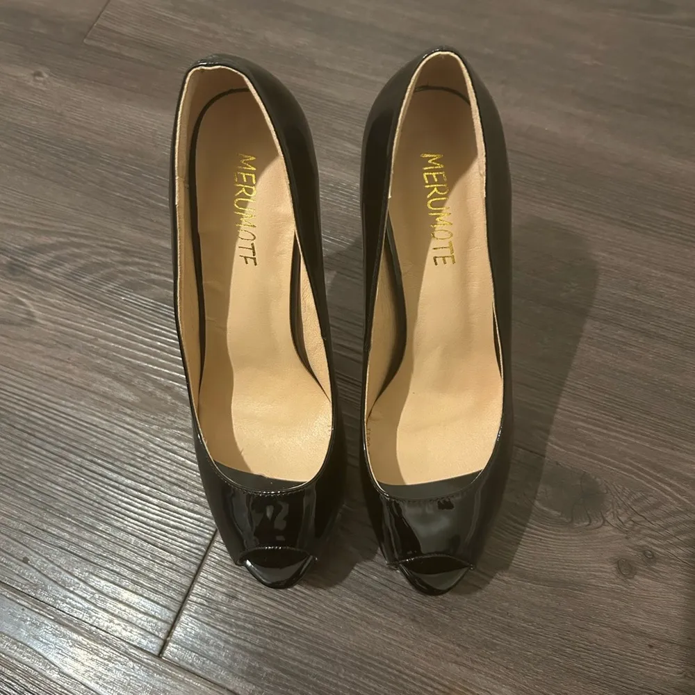 Women’s Platform Stiletto Heels Shoes Black Size 8.5 - Image 2