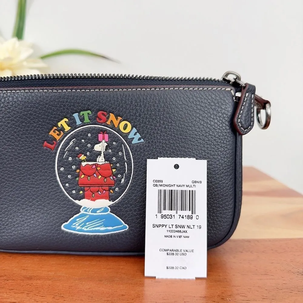 NWT Coach X Peanuts Nolita 19 With‎ Snoopy Let It Snow Motif - Image 5
