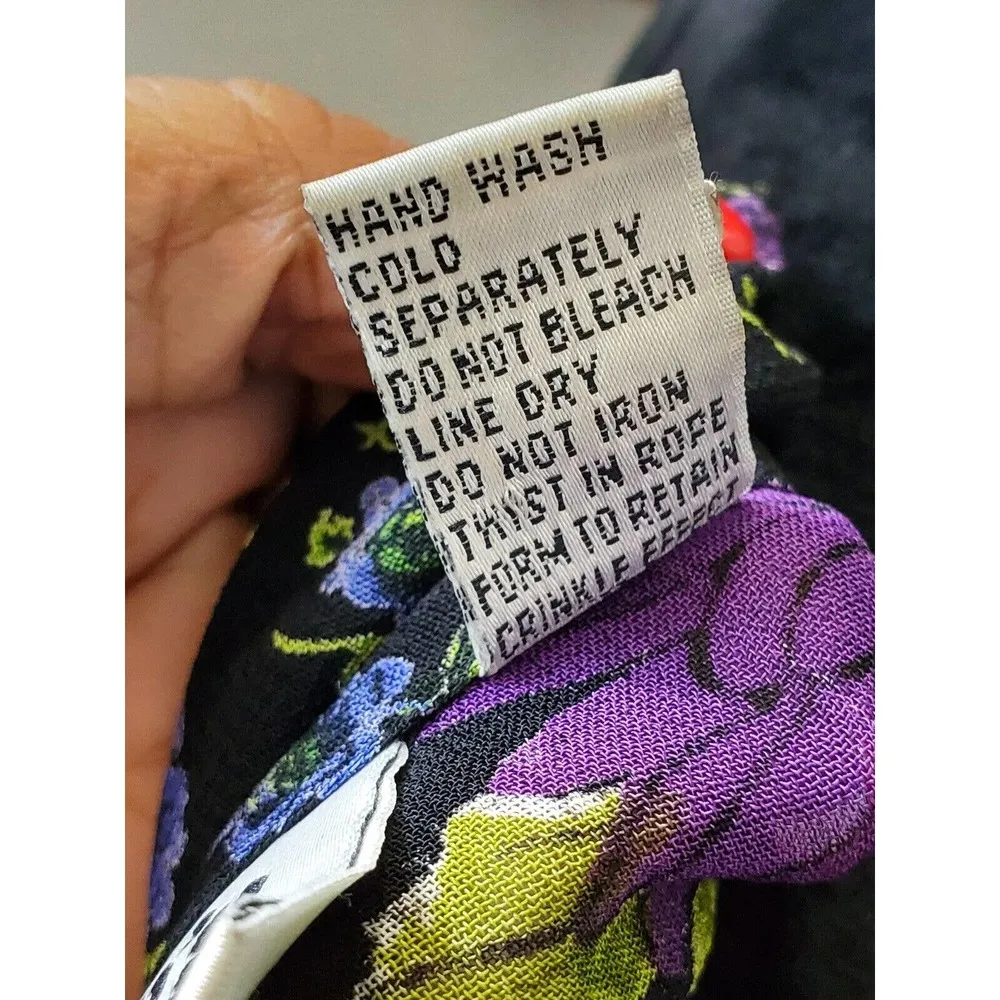 Chico's Women's Black Floral Long Sleeve Collared Long Sleeve Buttons Up Shirt 3 - Image 11