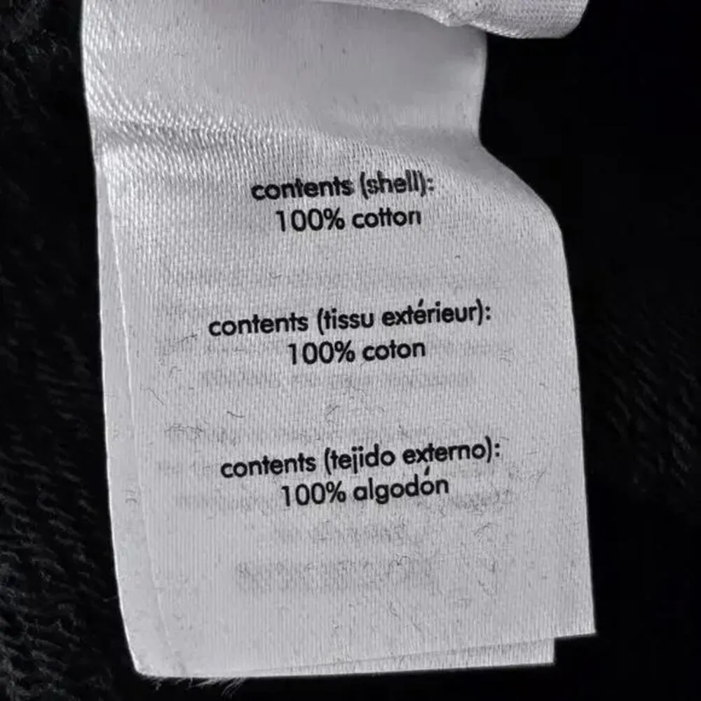 NWT WeWoreWhat Cropped Half Zip Fleece Cotton Hoodie Long Sleeve S Black #3404 - Image 10