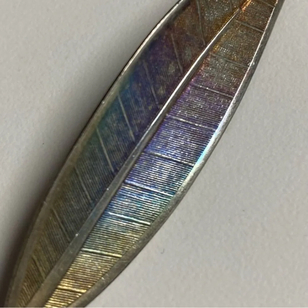 Vintage Sterling Silver Leaf Brooch Pin Unsigned BeauSter Motif Beaucraft 1950s - Image 2