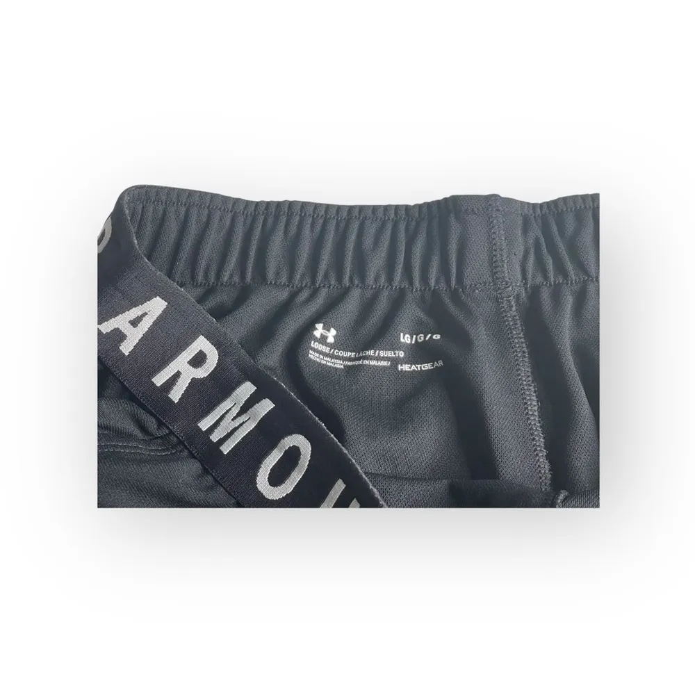 Under Armour ✪ Heat Gear Loose Logo Running Run Short Shorts ✪ Black ✪ Large - Image 7