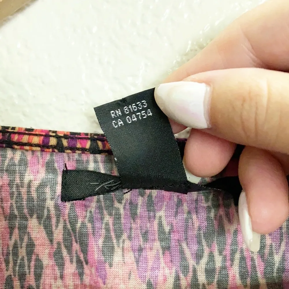 Kenneth Cole Patterned Colorful Cowl Neck Blouse - Image 7