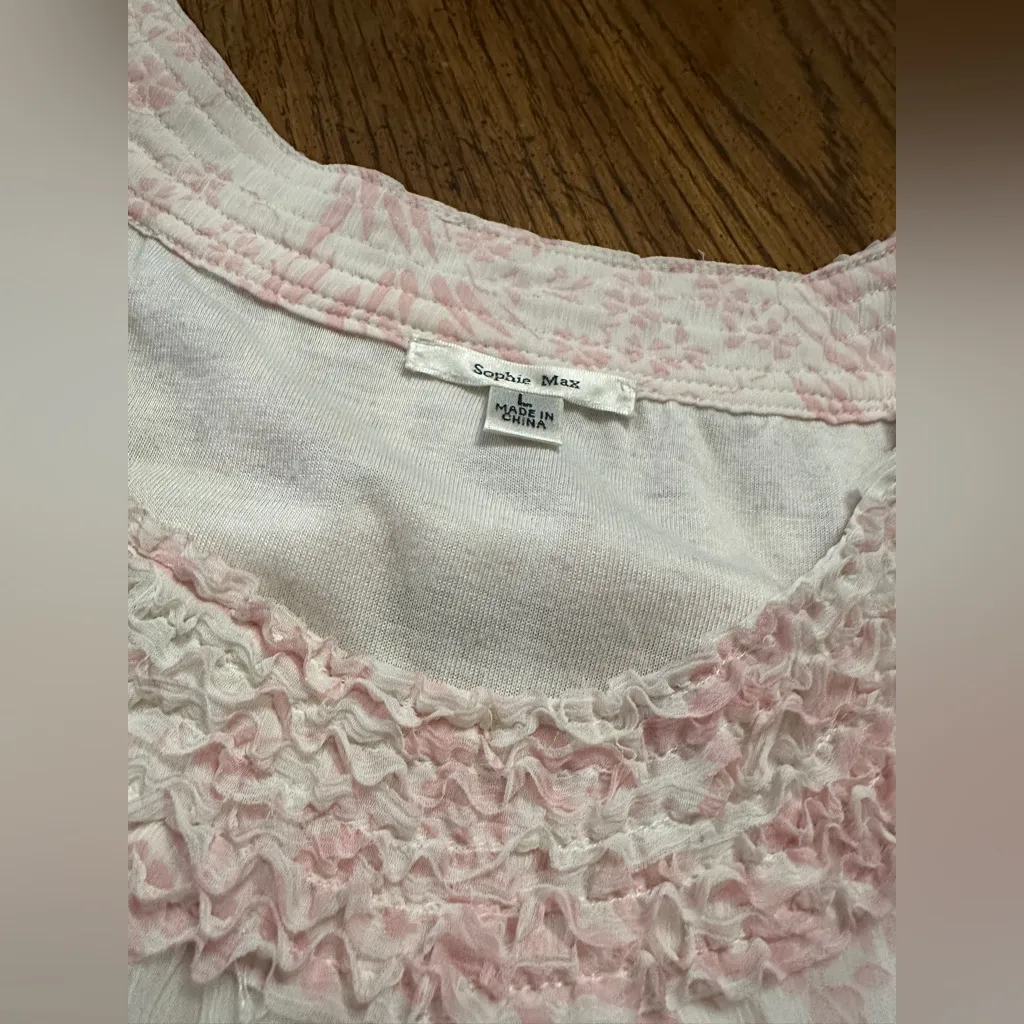 Sophie Max Women’s Floral Sheer Top-Large - Image 4