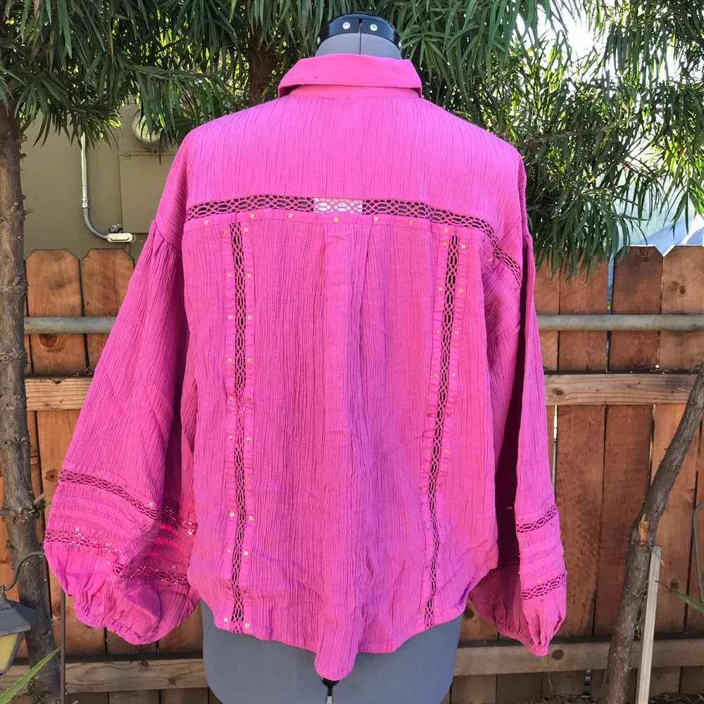 Free People Summer Stars Button Front Shirt (14) - Image 8