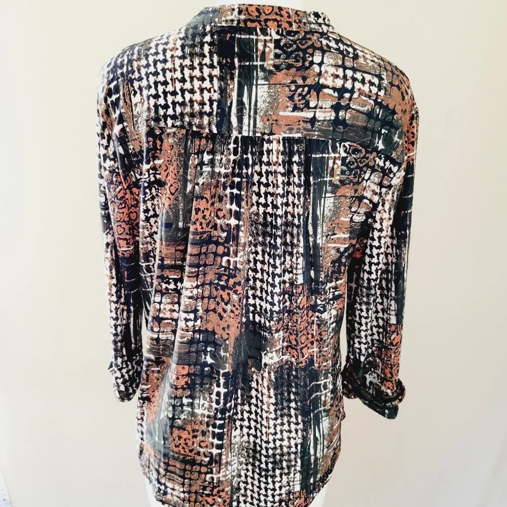 New directions abstract houndstooth top size xlp - Image 6