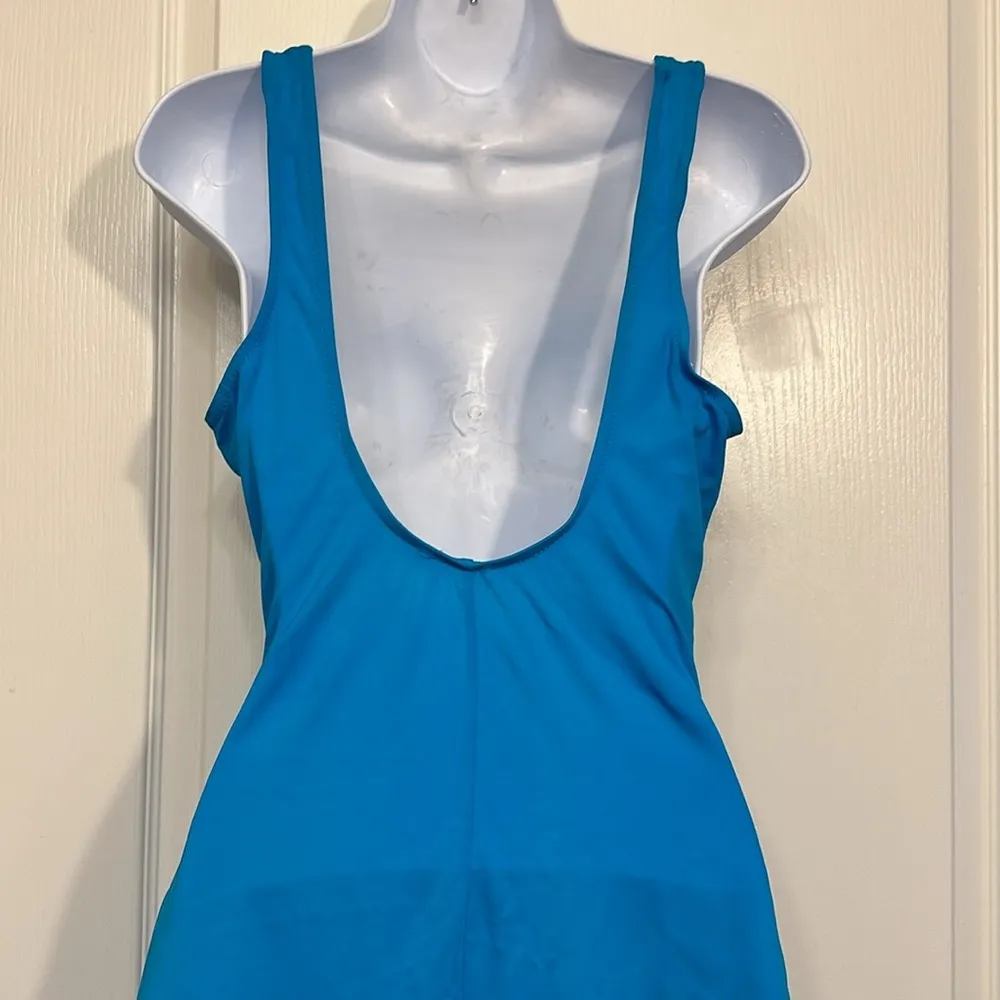 Women's Vintage Maxine of Hollywood Teal Turquoise Swimsuit Size 14T GUC #1367 - Image 5