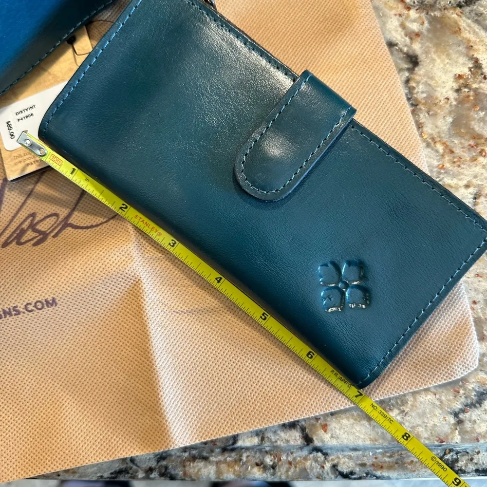 Patricia Nash-Chauny-Satchel Crossbody-Blue Coral-Tooled Leather-Purse & Wallet - Image 14