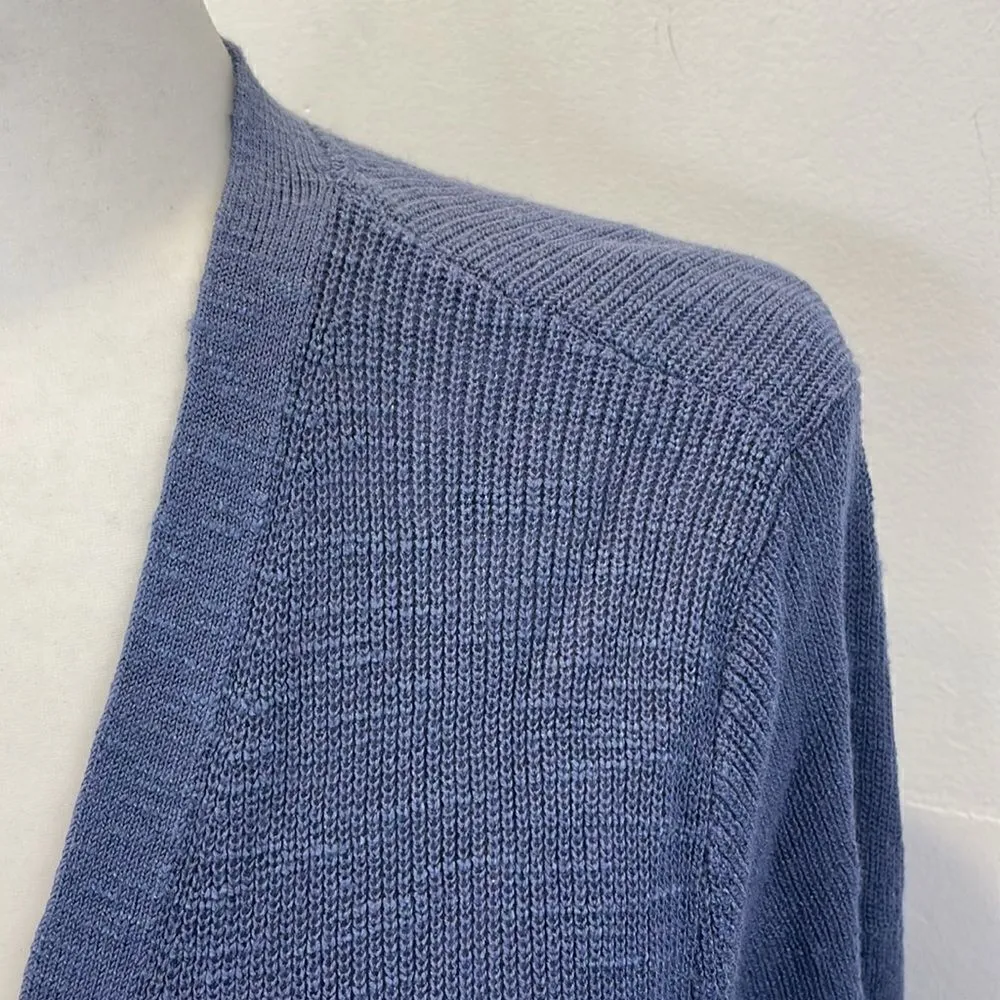 J. Jill open front cardigan size Large Blue - Image 4