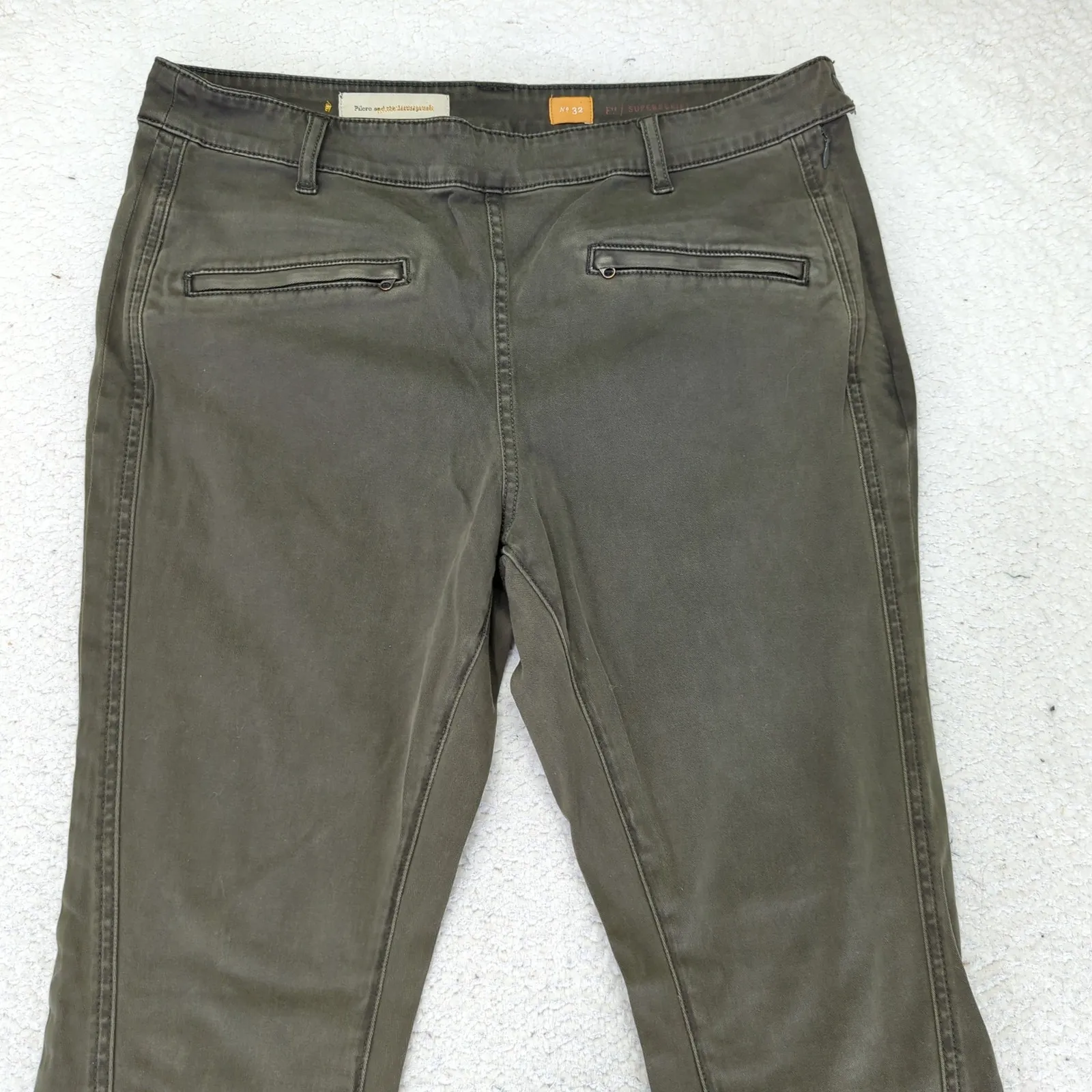 Pilcro Superscript Military Green Moto Pants Women's Size 32 Skinny Stretch - Image 3