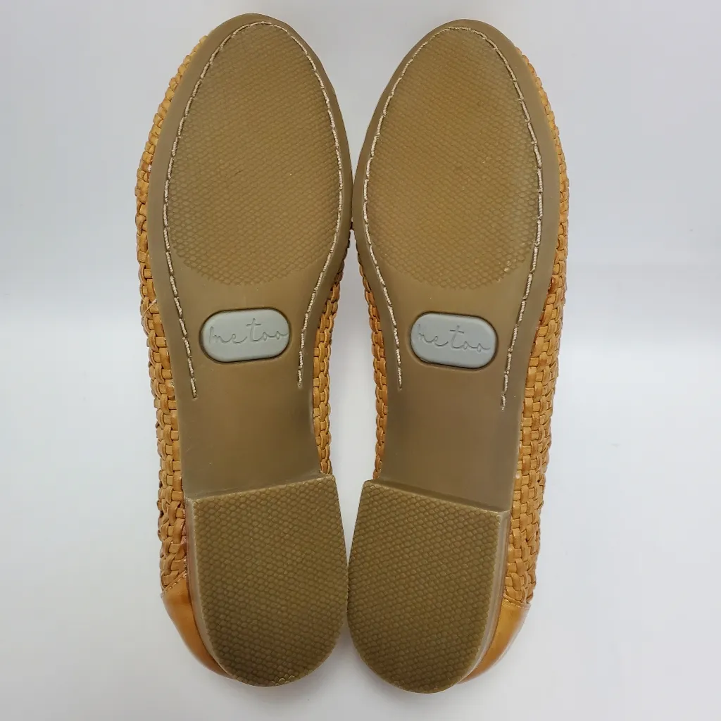 Me Too Yondra18 Tan Woven Basket Slip On Loafers Size 8.5 New - Image 11