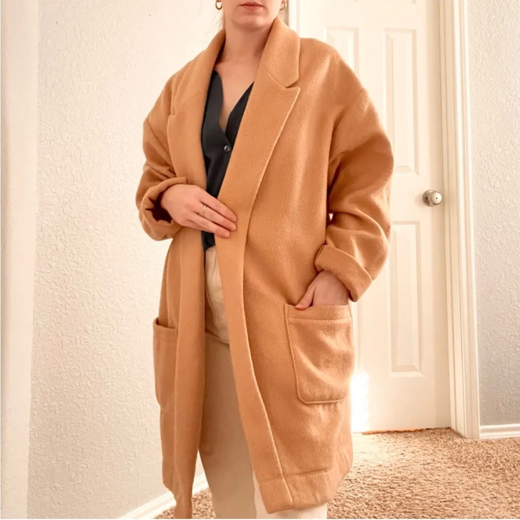 Cozy Tan Long Coat - Image 8