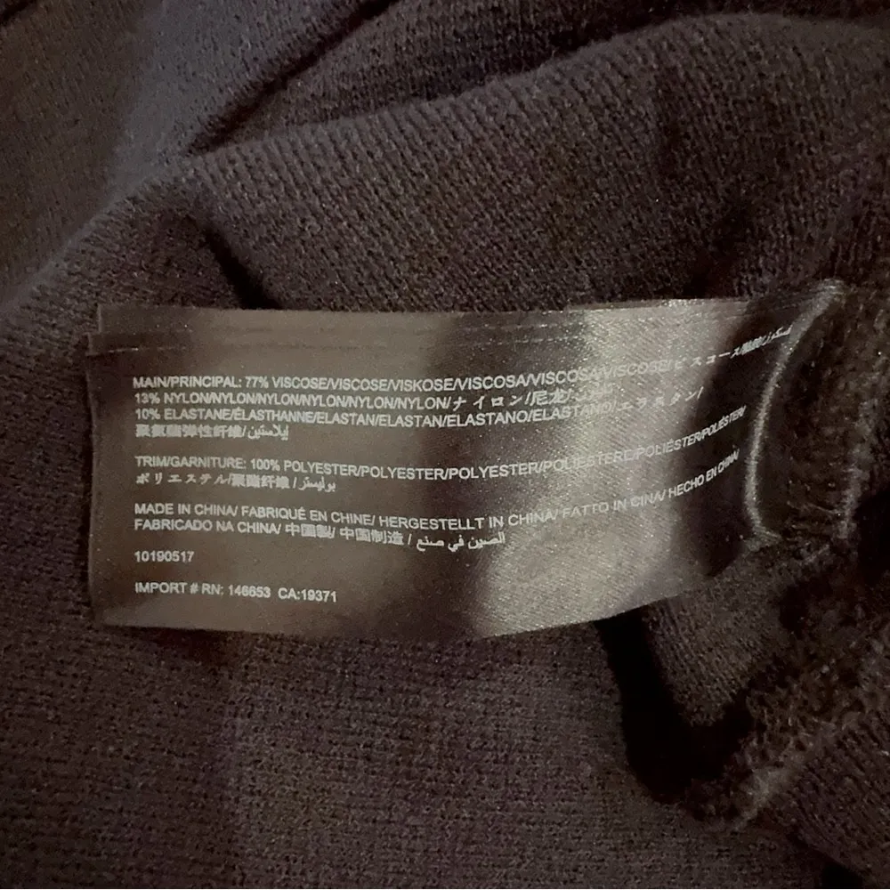 C/meo Collective Black Knit Short Sleeve Crop Sweater Top Size M Preowned - Image 7