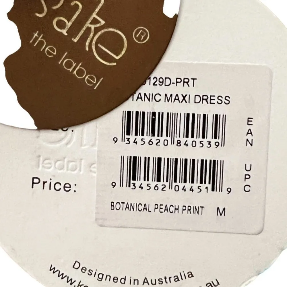 Keepsake the Label Botanical‎ Peach Maxi Dress nwt Size M - Image 8