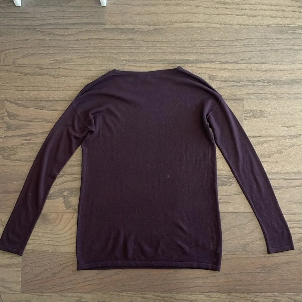 LOFT Purple Thin Crewneck Sweater - Size XS - Image 2