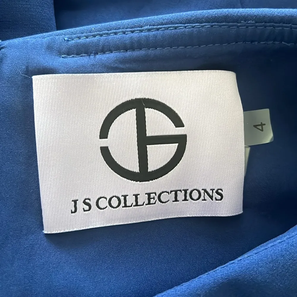 JS Collections Sequined Pintuck Jumpsuit in Blue, Size 4 New w/Tag, Retail $298 - Image 11