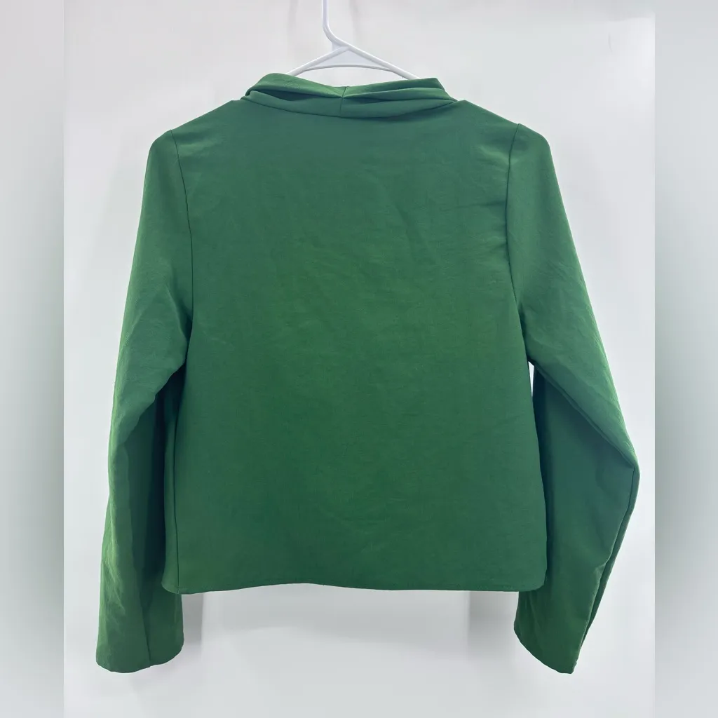 NWOT Zara Forest Green Cowl Neck Sweater - Image 4