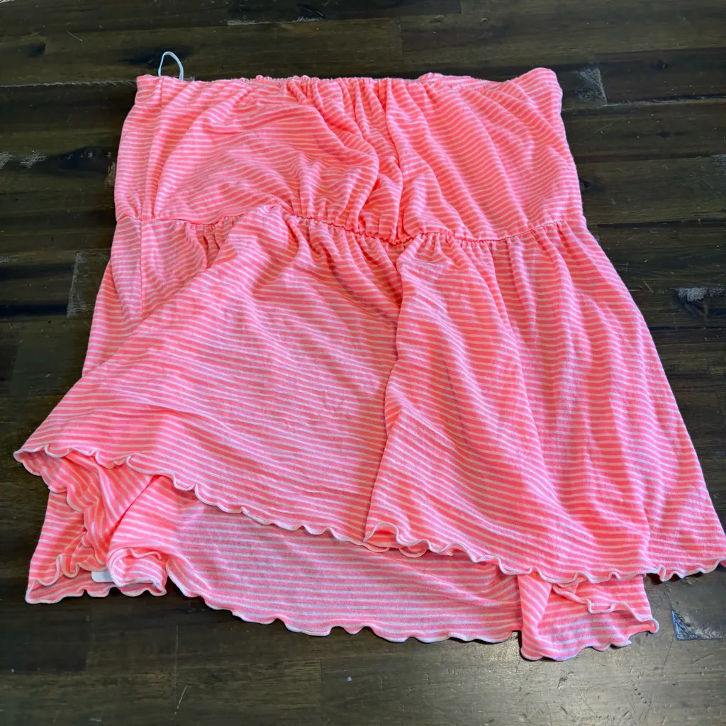 Free People Strapless Babydoll Top Orange Tube Top Flowy Small Vintage Y2K 90s - Image 3