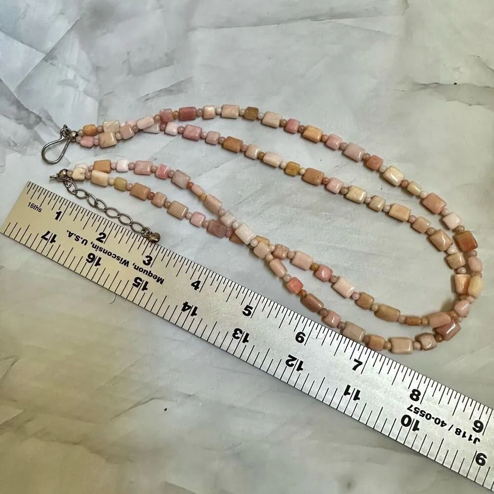 Jay King DTR Pink Opal pendant Necklace Sterling Silver - Image 8