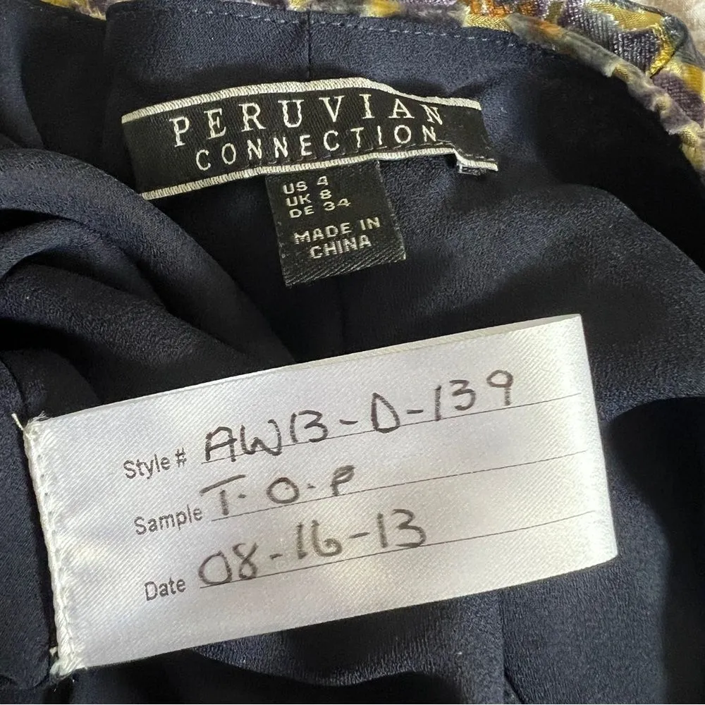 Peruvian Connection Burnout Velvet FairIsle Pleated Color Shift Midi Dress 4 - Image 7