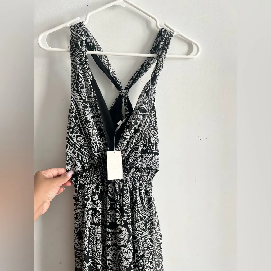 NWT Motherhood Maternity Black & White Paisley Maxi Dress Size S - Image 4