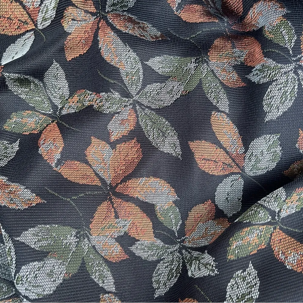 Vintage 1990’s Elisabeth Williams leaf print jacket Black Size L - Image 4