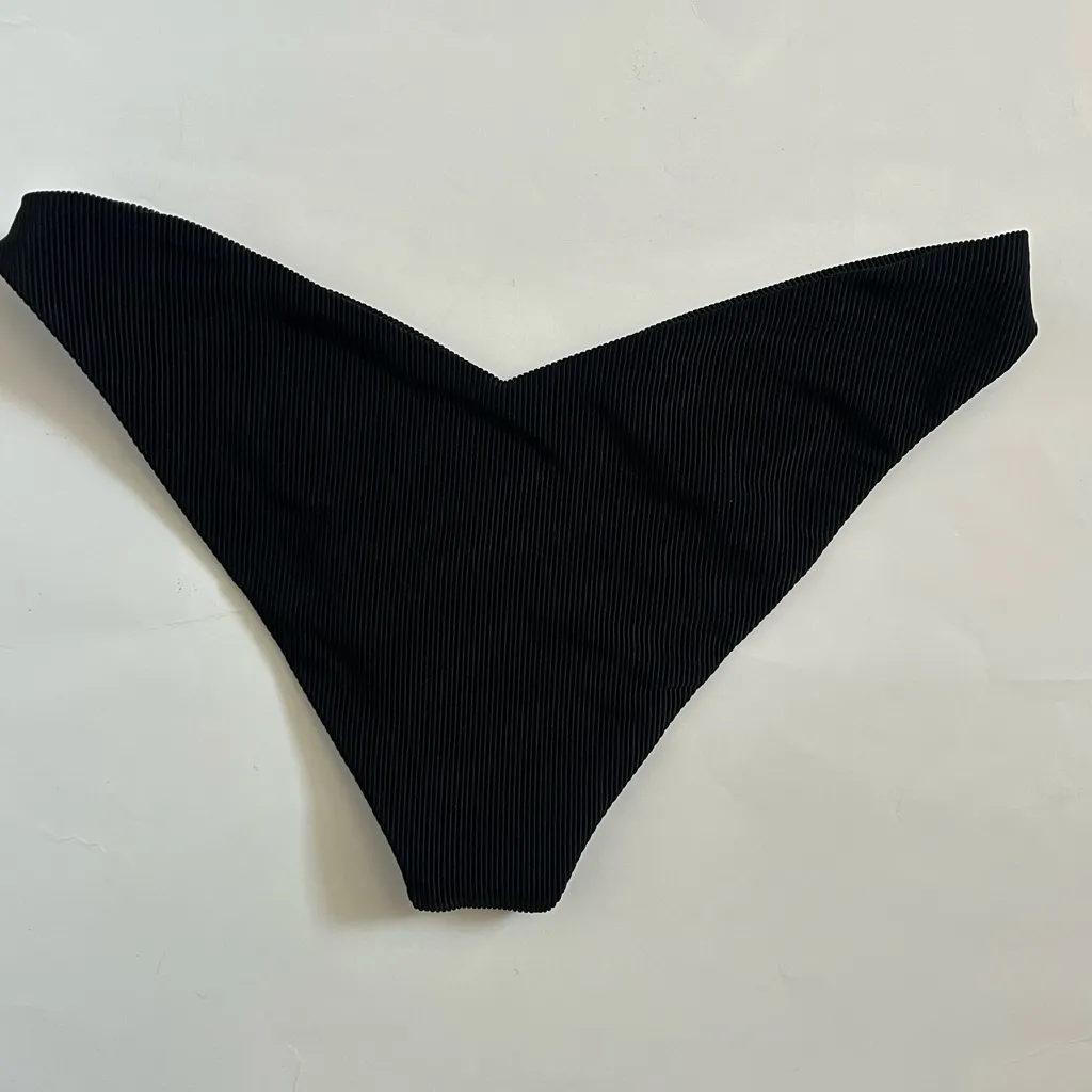 BEACH RIOT Vanessa Hi-Cut Bikini Bottom black sz large nwt - Image 6