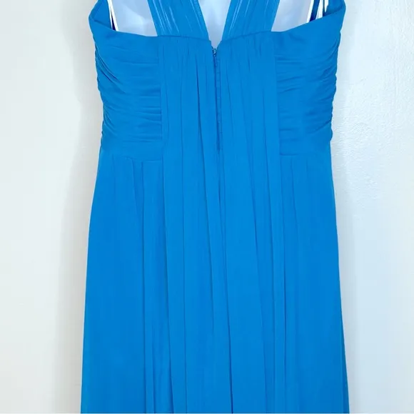 Jenny Yoo Chiffon Knit Bridesmaid Dress in Ocean Blue Size 12‎ NWT - Image 8
