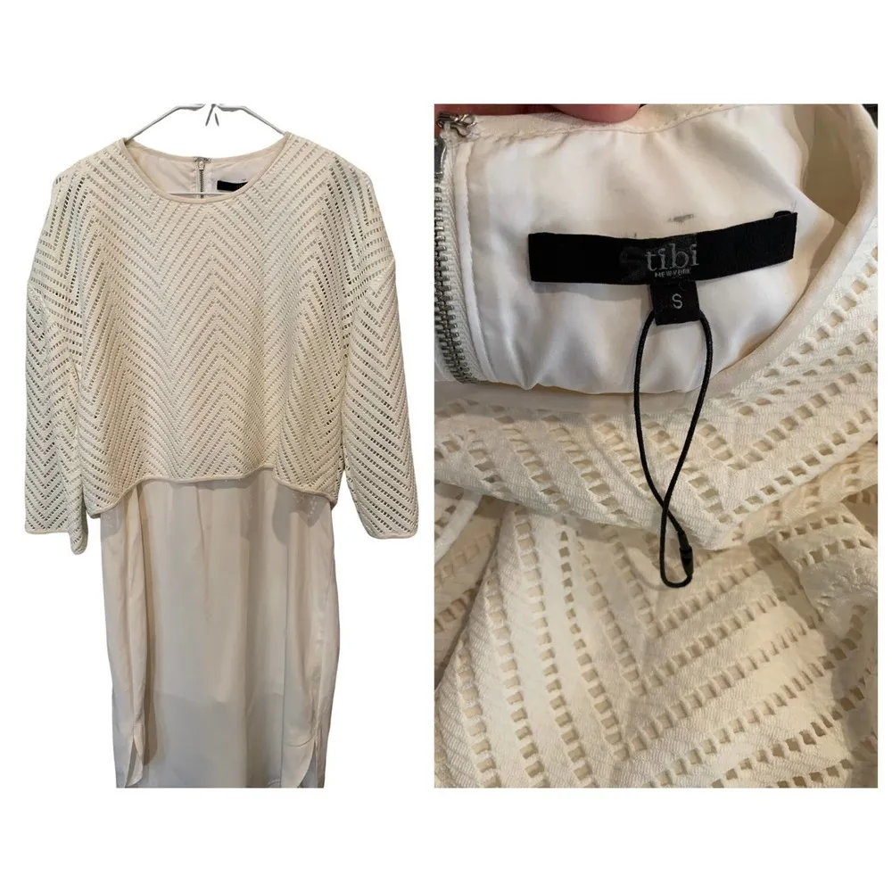 Tibi open-stitch overlay dress (S) - Image 4